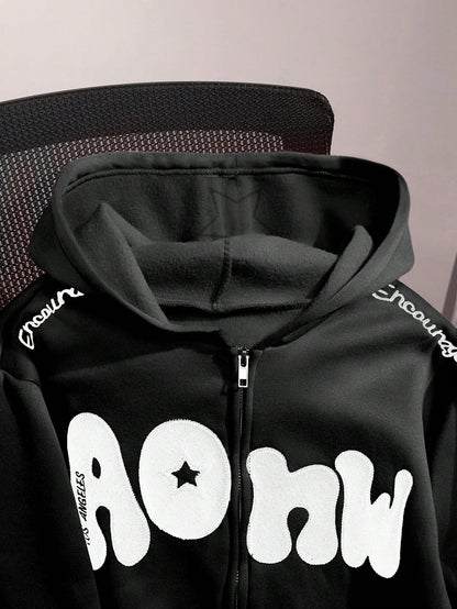 Women’s Casual Embroidered Floral Sweatshirt for Fall & Winter