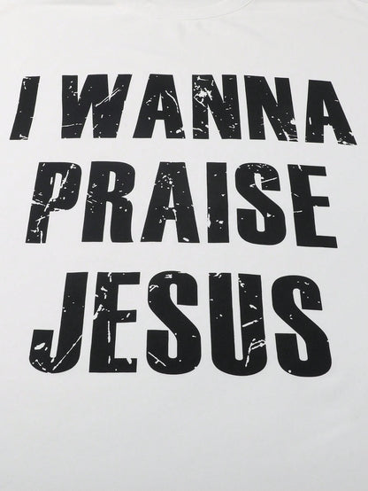 I Wanna Praise Jesus Oversized Graphic Tee