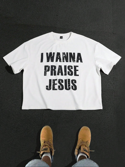 I Wanna Praise Jesus Oversized Graphic Tee
