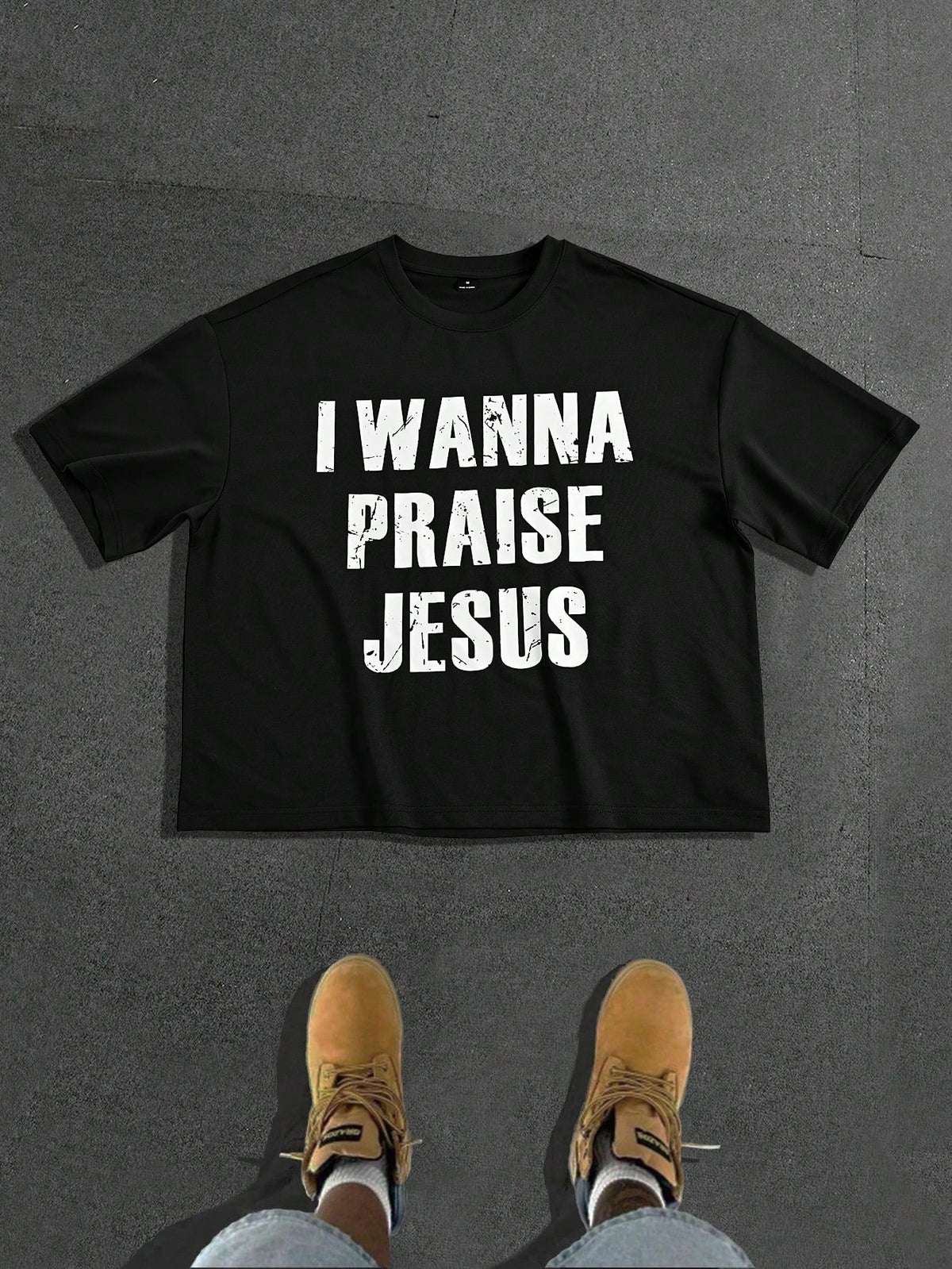 I Wanna Praise Jesus Oversized Graphic Tee