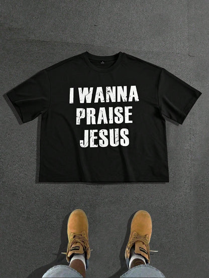 I Wanna Praise Jesus Oversized Graphic Tee