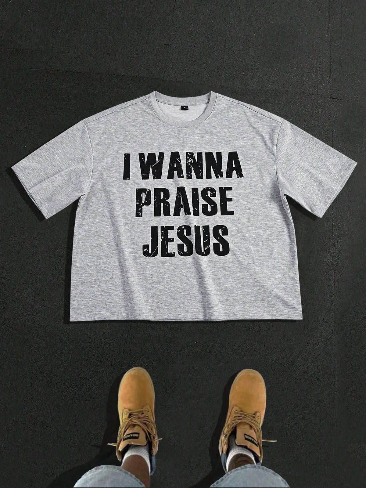 I Wanna Praise Jesus Oversized Graphic Tee