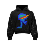 Infrared Skull Rhinestone Hoodie