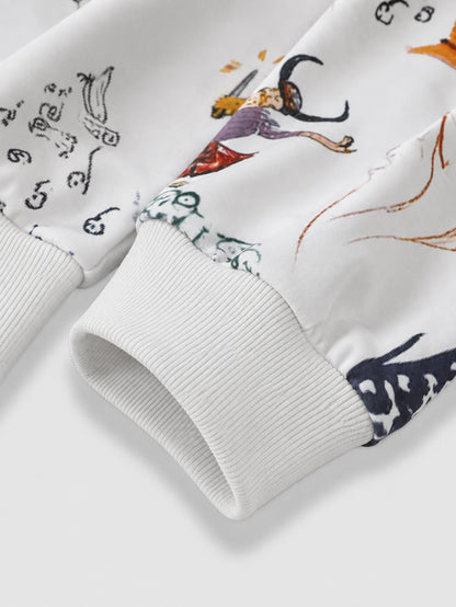 Innovative Creative Art Graphic Zip-Up Hoodie