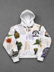 Innovative Creative Art Graphic Zip-Up Hoodie