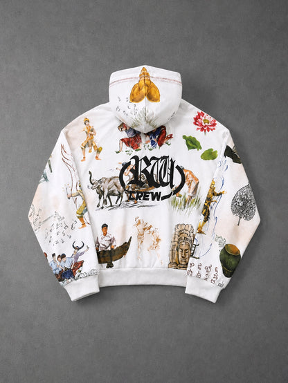 Innovative Creative Art Graphic Zip-Up Hoodie