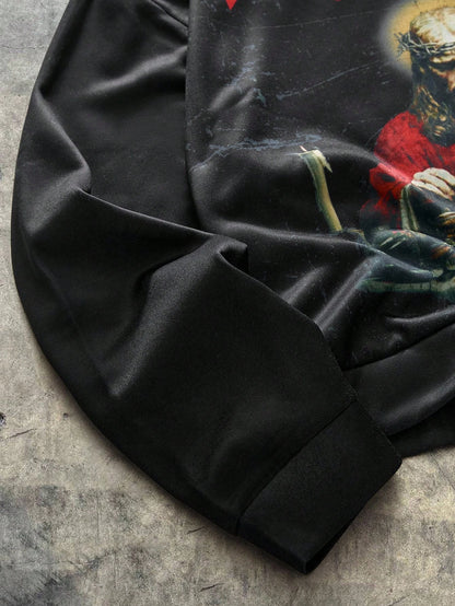 Jesus Seek And You Will Find Oversized Gothic Hoodie