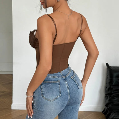 Lace Bow Corset Top