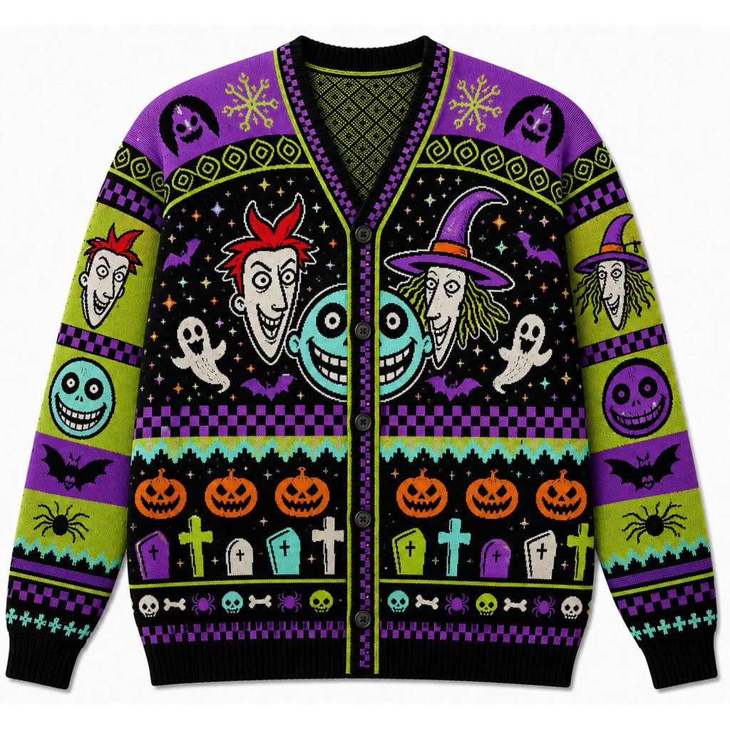 Little Nightmare Dark Halloween Cardigan Sweater