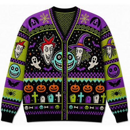 Little Nightmare Dark Halloween Cardigan Sweater