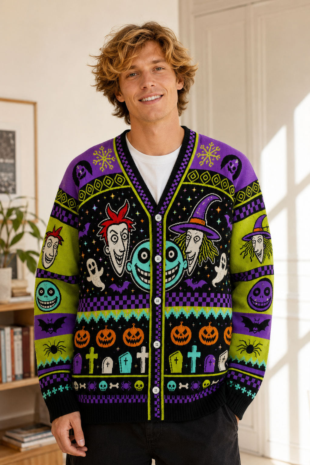 Little Nightmare Dark Halloween Cardigan Sweater