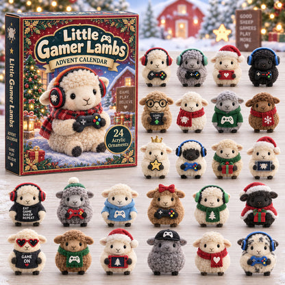 CHRISTMAS KICKOFF 40% OFF - Little Gamer Lambs Advent Calendar 2026 - 24-Day Festive Countdown, Acrylic Charms Blind Box - Gift For Grandchildren, Kid AC0HA308