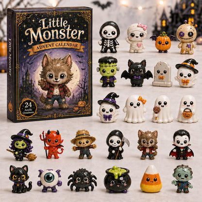 HALLOWEEN KICKOFF 40% OFF - Little Monster Advent Calendar 2026 - 24-Day Festive Countdown, Acrylic Charms Blind Box - Gift For Cute Collectors