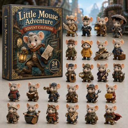 CHRISTMAS KICKOFF 40% OFF - Little Mouse Adventure Advent Calendar 2026 - 24-Day Festive Countdown, Acrylic Charms Blind Box - Gift For Mouse Lovers AC0TH115