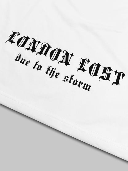 London Lost Gothic Lettering Blocked Long Sleeve Tee