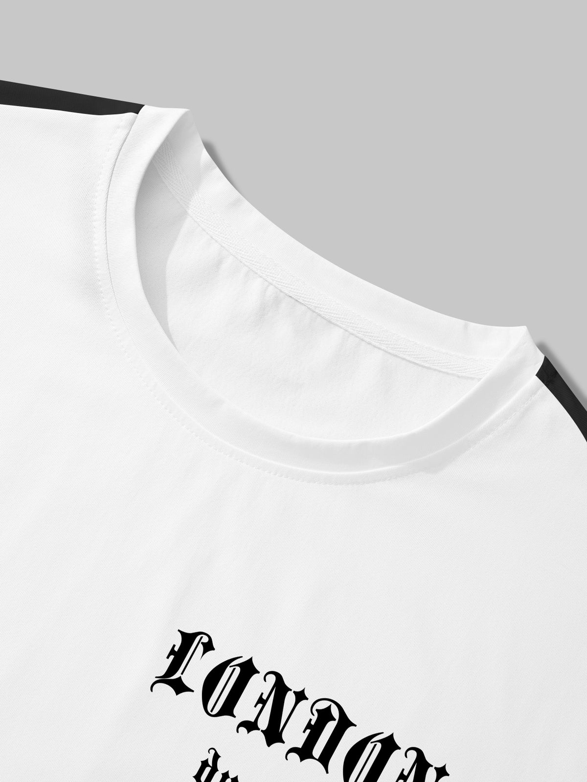 London Lost Gothic Lettering Blocked Long Sleeve Tee