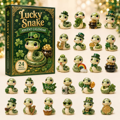 CHRISTMAS KICKOFF 40% OFF - Lucky Snake Advent Calendar 2026 - 24-Day Festive Countdown, Acrylic Charms Blind Box - Gift For Snake Lovers