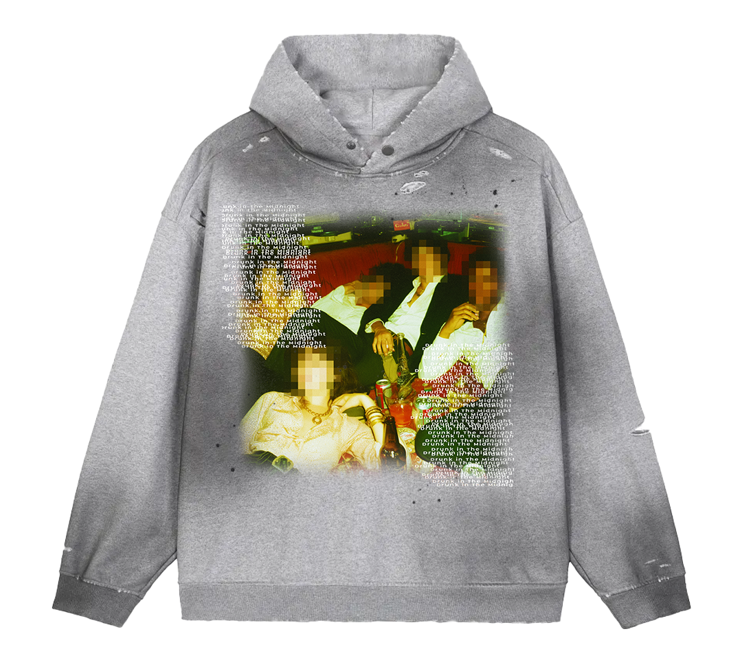 Mafia Faded Distress Hoodie