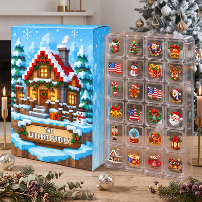 Our Family Chibi Advent Calendar 2026 - 24 Day Spirits Countdown, Acrylic Charms Blind Box - Gift For Family
