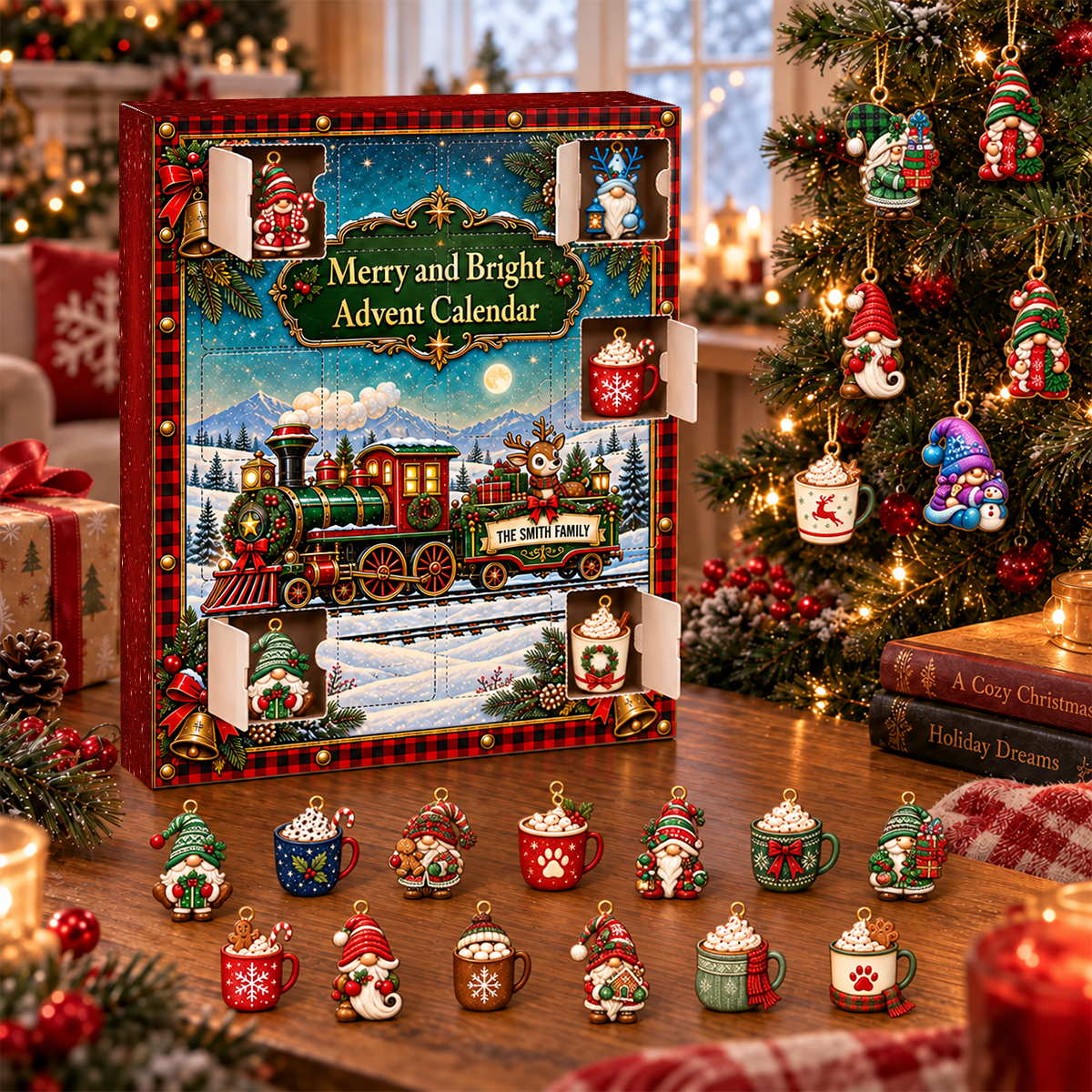 Christmas Together Advent Calendar 2026 - 24 Day Spirits Countdown, Acrylic Charms Blind Box - Gift For Family