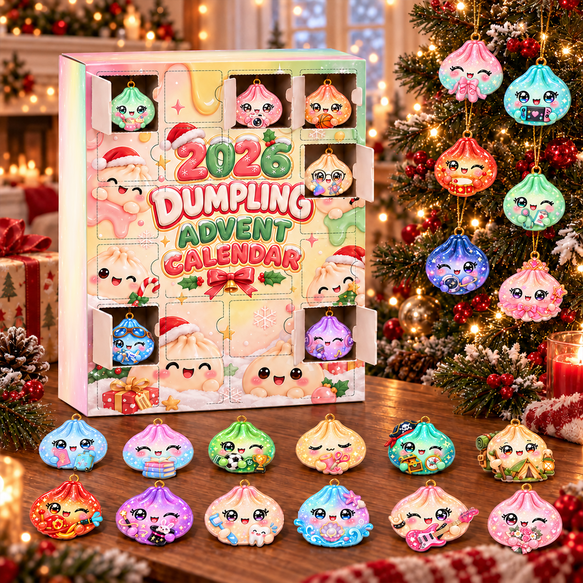 Sweet Little Dumpling This Season Advent Calendar 2026 - 24 Day Spirits Countdown, Acrylic Charms Blind Box - Gift For Family