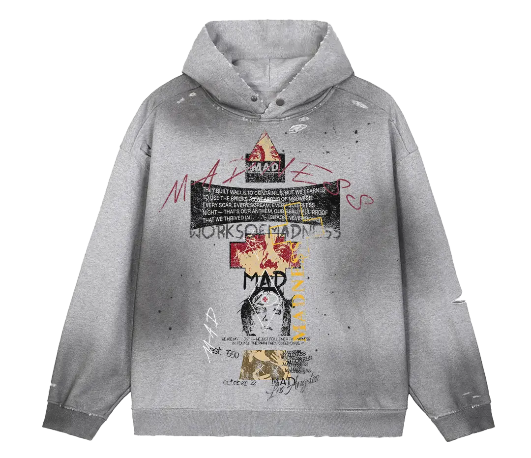 Mad Anthem Faded Distress Hoodie