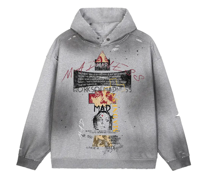 Mad Anthem Faded Distress Hoodie