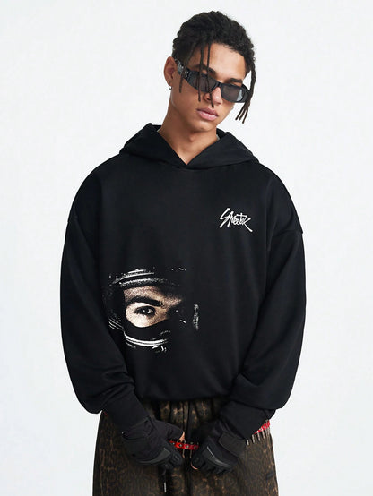 Manfinity NXTstreet Letter Figure Hoodie