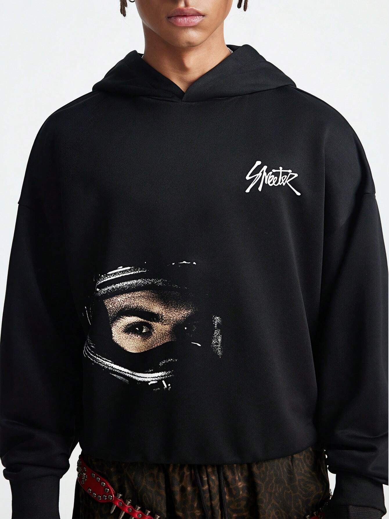 Manfinity NXTstreet Letter Figure Hoodie