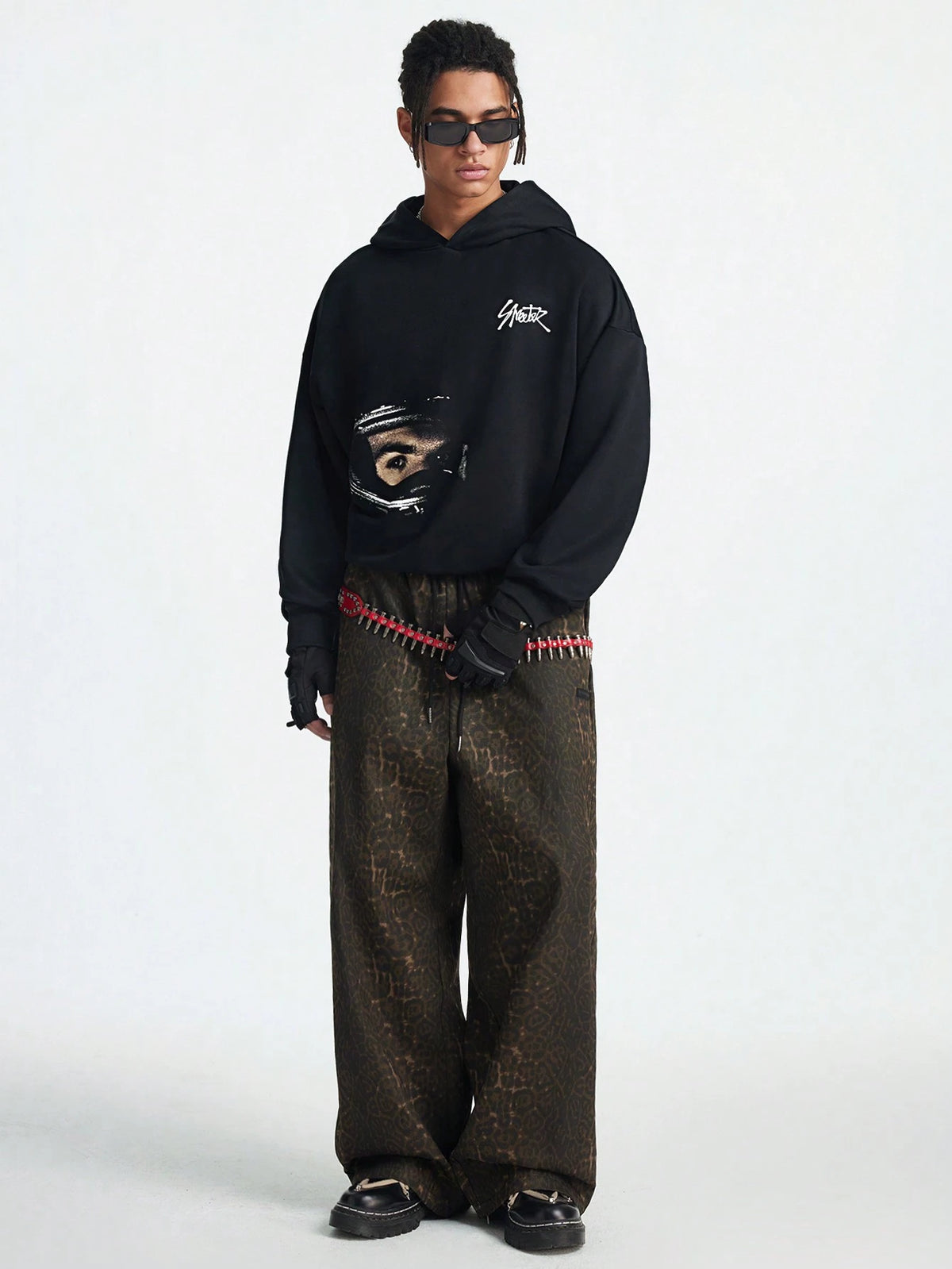 Manfinity NXTstreet Letter Figure Hoodie
