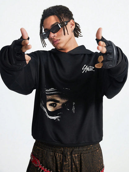 Manfinity NXTstreet Letter Figure Hoodie
