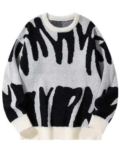 Men’s Graphic Colorblock Knit Sweater