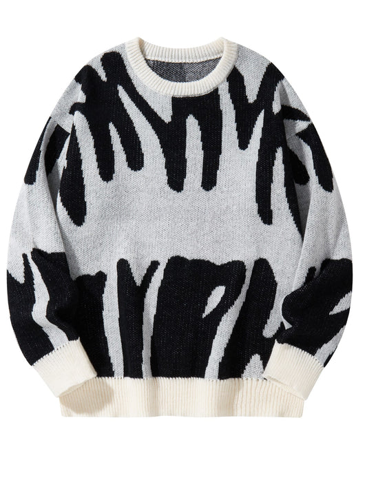 Men’s Graphic Colorblock Knit Sweater