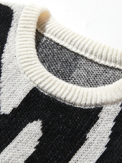 Men’s Graphic Colorblock Knit Sweater