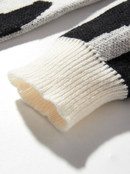 Men’s Graphic Colorblock Knit Sweater