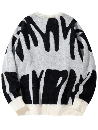 Men’s Graphic Colorblock Knit Sweater