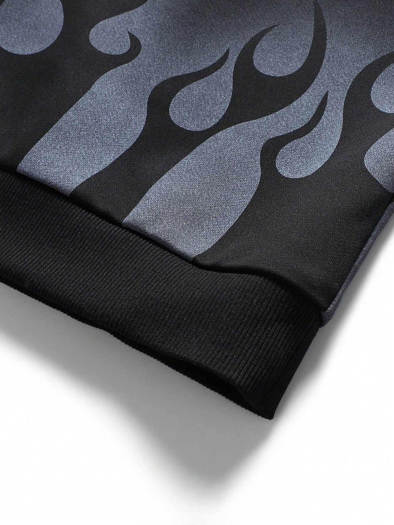 Men’s Flame Graphic Black Navy Unique Sweatshirt