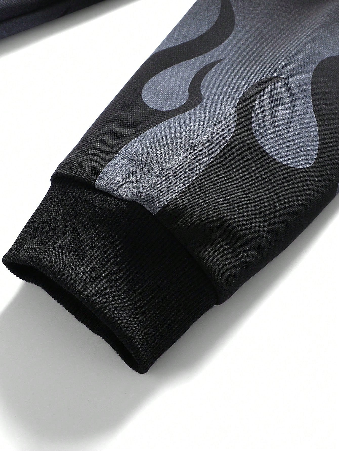 Men’s Flame Graphic Black Navy Unique Sweatshirt