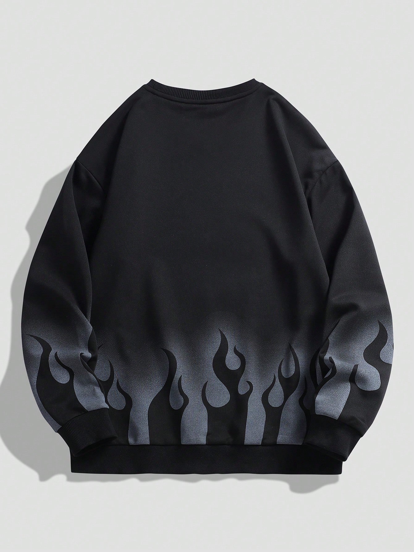 Men’s Flame Graphic Black Navy Unique Sweatshirt