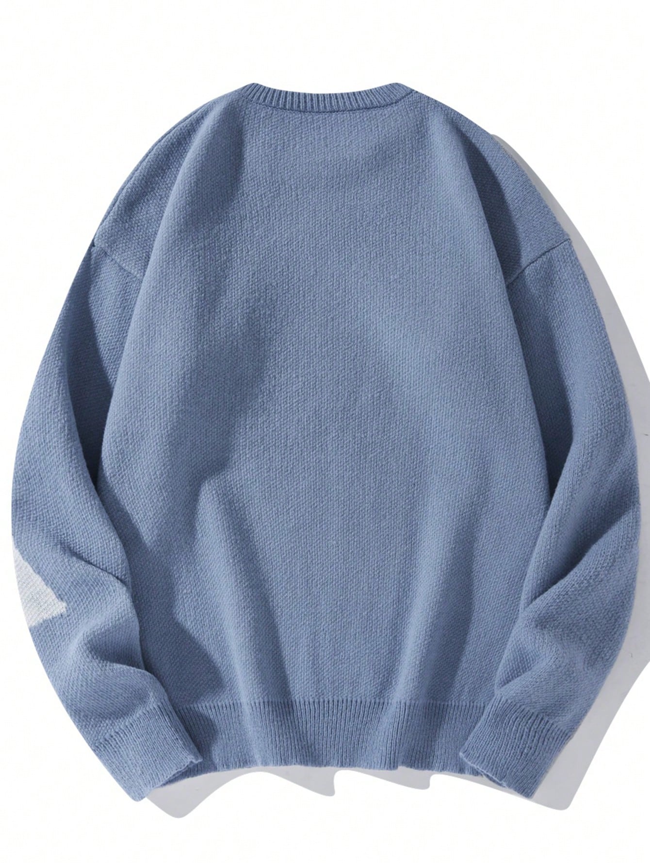 Men’s Letter Pattern Drop Shoulder Sweater