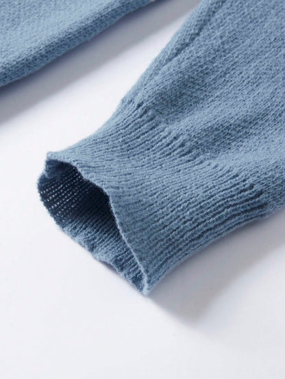 Men’s Letter Pattern Drop Shoulder Sweater