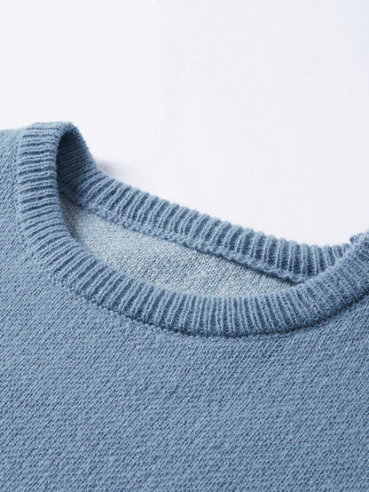 Men’s Letter Pattern Drop Shoulder Sweater