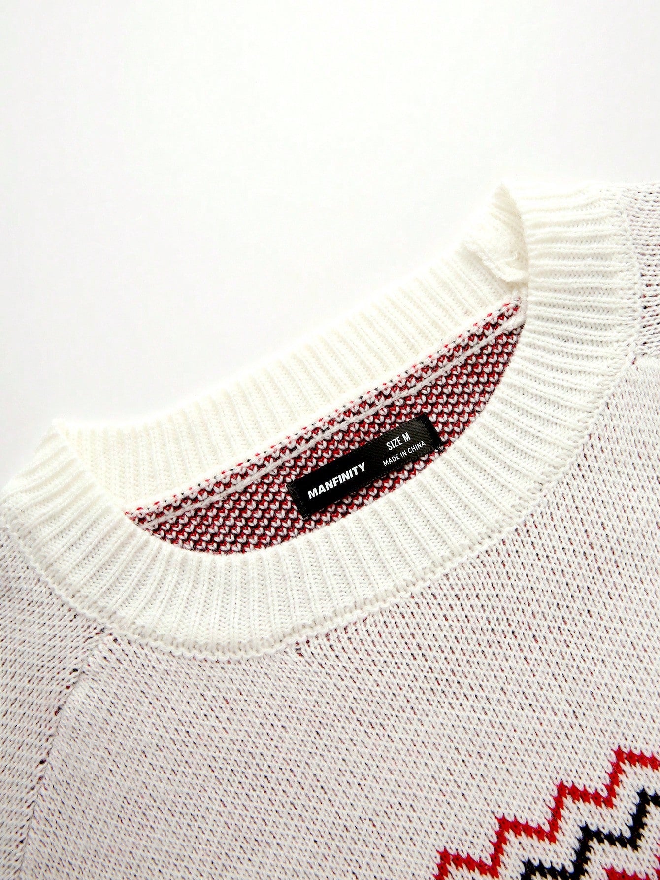 Christmas Deer Pattern Funny Loose Fit Crew Neck Pullover Sweater