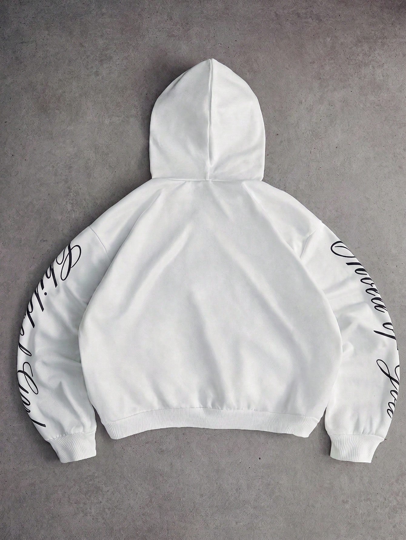 Men Anime Angel Drop Shoulder Loose Hoodie