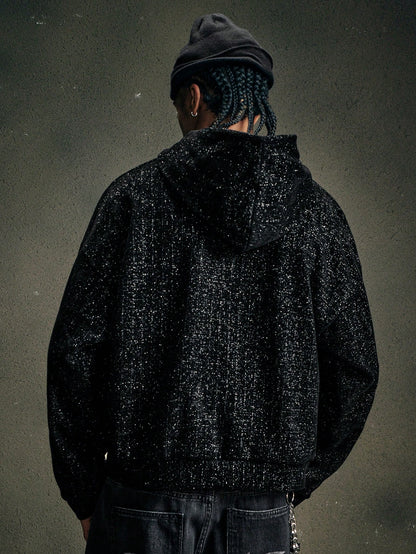 Men Y2K Black Baggy Hoodie