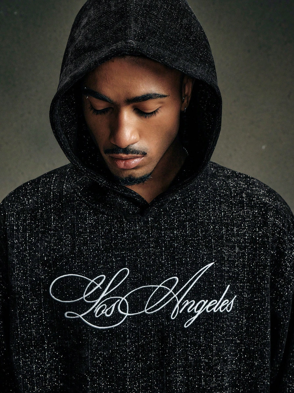 Men Y2K Black Baggy Hoodie