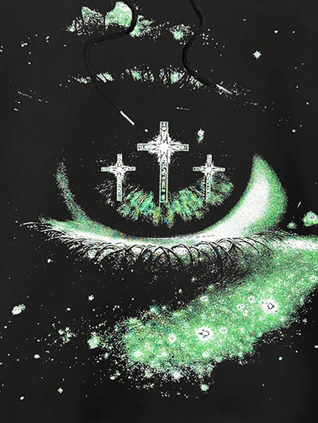 Men Gothic Eye Print Streetwear Hoodie