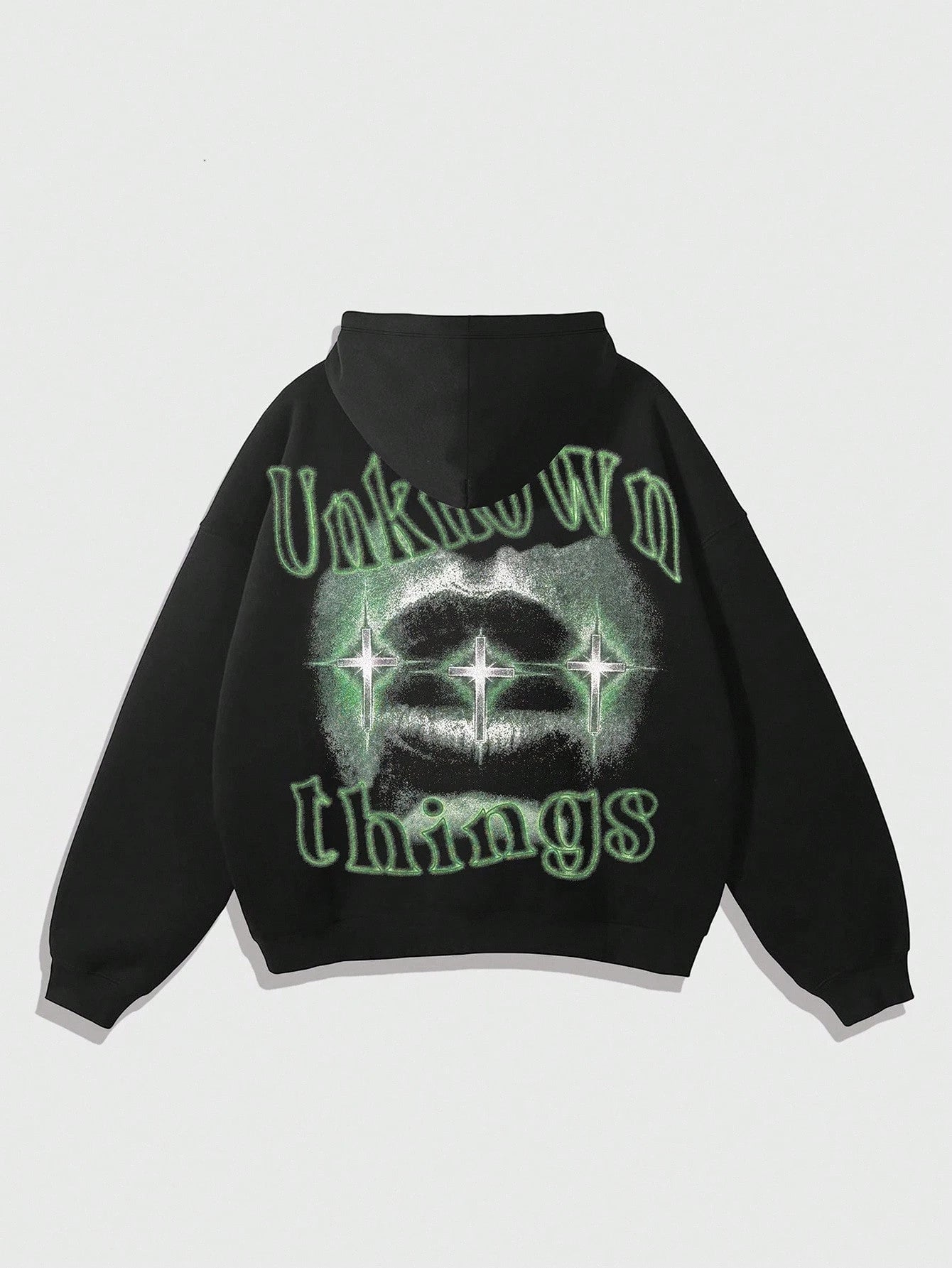 Men Gothic Eye Print Streetwear Hoodie