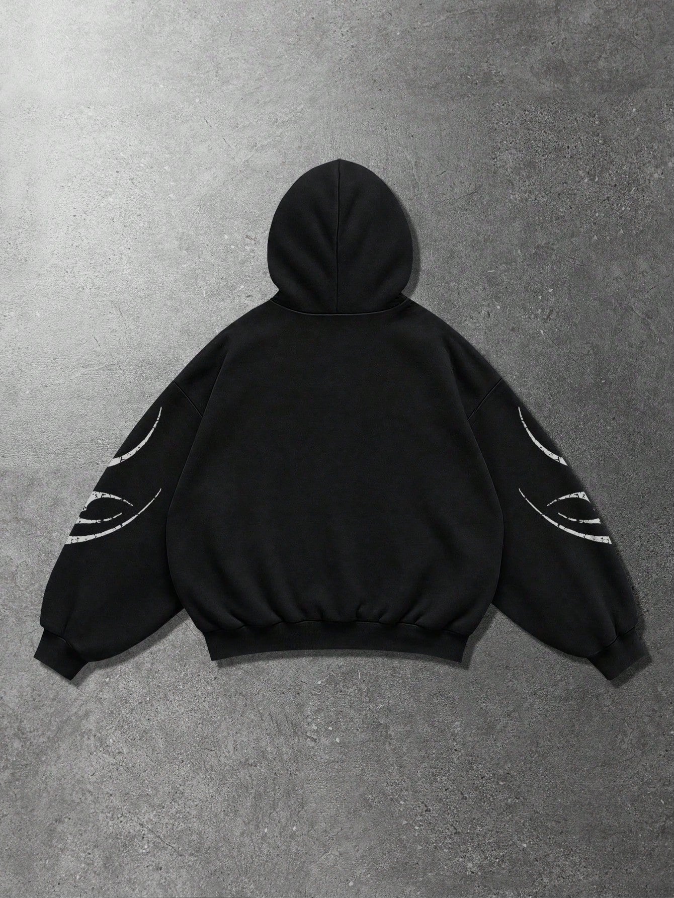 Men Gothic Print Loose Fit Hoodie