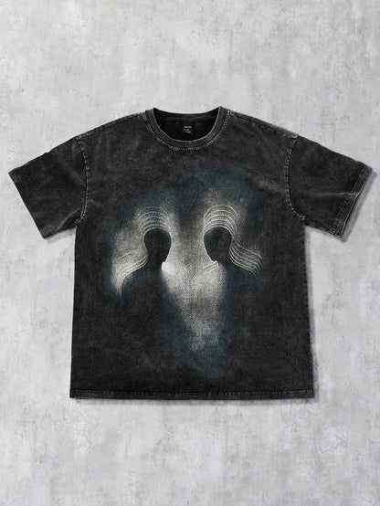 Men Grunge Punk Silhouette Tee